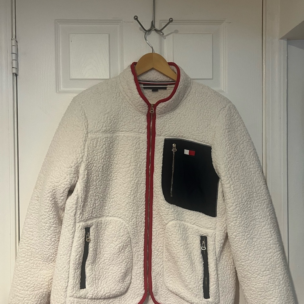 Tommy Hilfiger White and Red Jacket